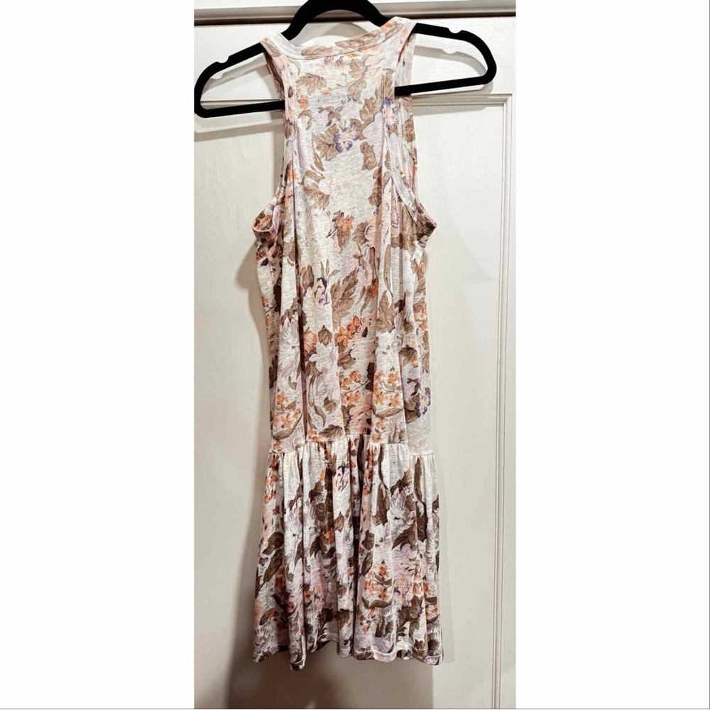 Rebecca Taylor Penelope Vintage Floral Dress 100% Linen Summer Beach Cover Up - Picture 4 of 14